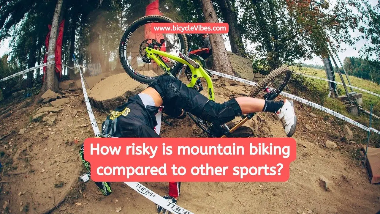 How risky is mountain biking compared to other sports?